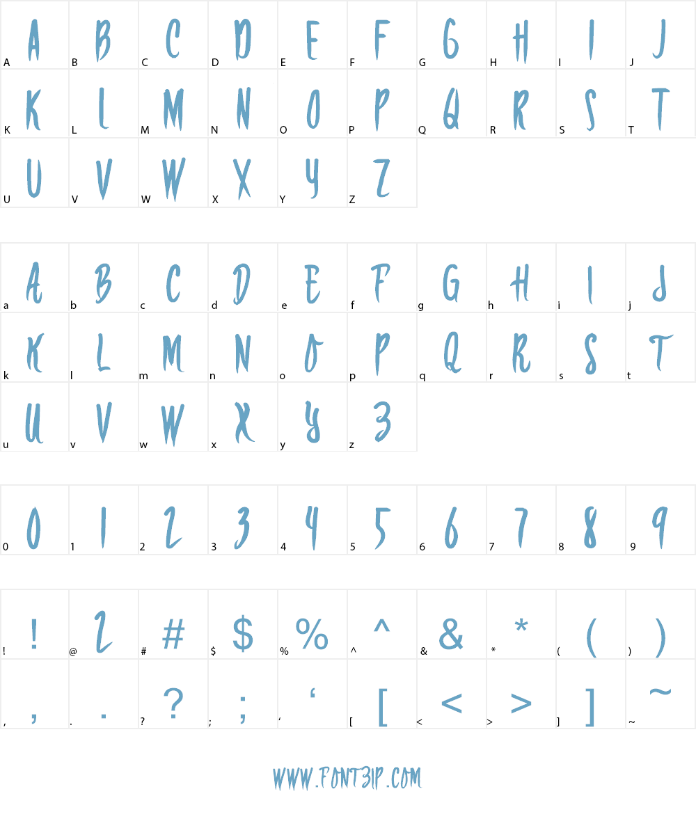 RISKERA DEMO Font Character